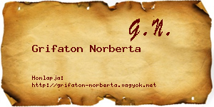 Grifaton Norberta névjegykártya
