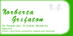 norberta grifaton business card